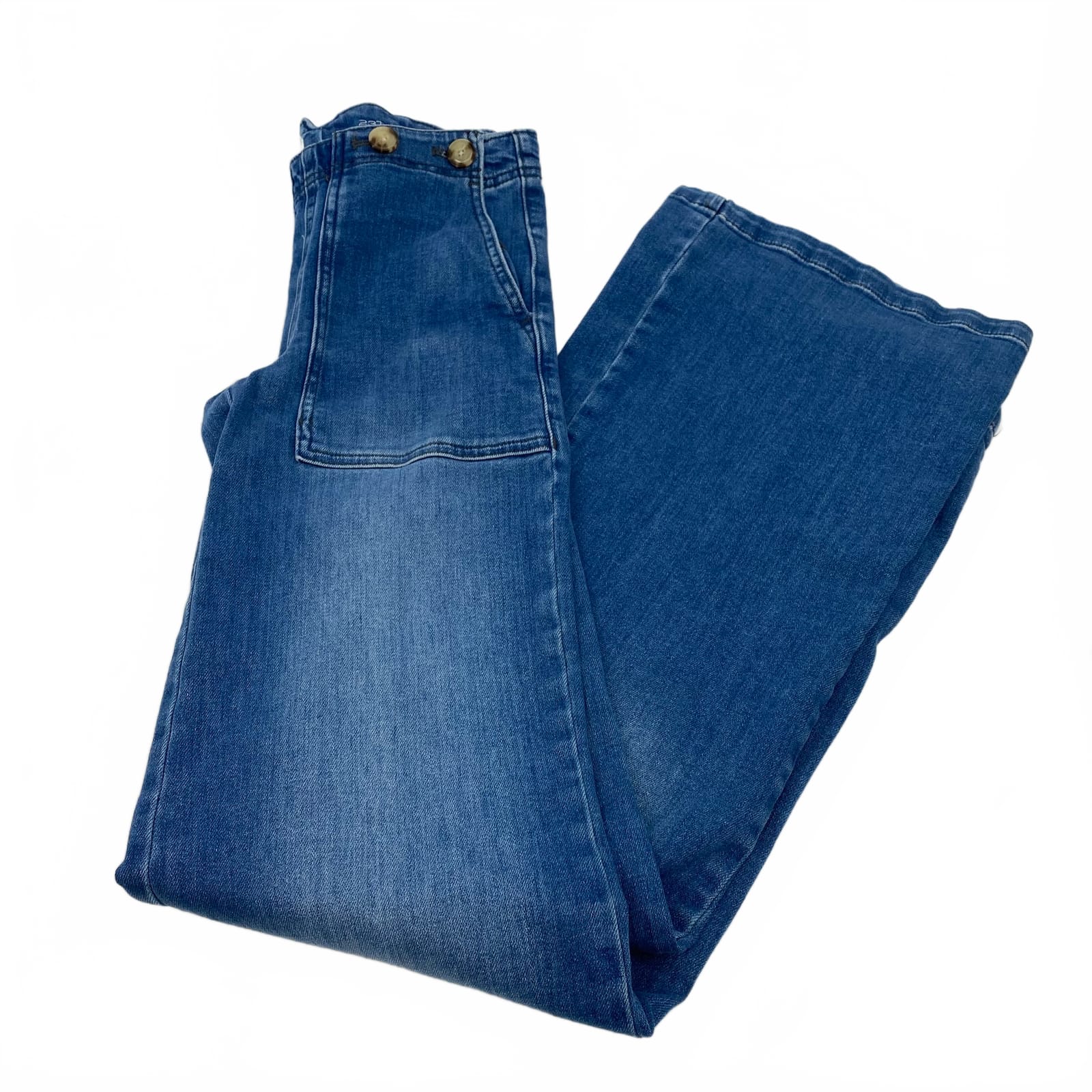 Pilcro Blue Wide-Leg Jeans | Women’s 00 Regular, Cotton Blend